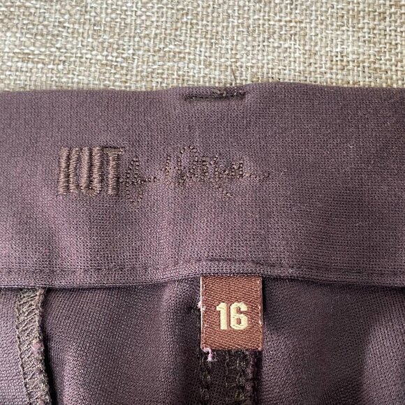 KUT from the KLOTH Bootcut Dress Pants Women's 16 Mid Rise Brown Office - Picture 5 of 15